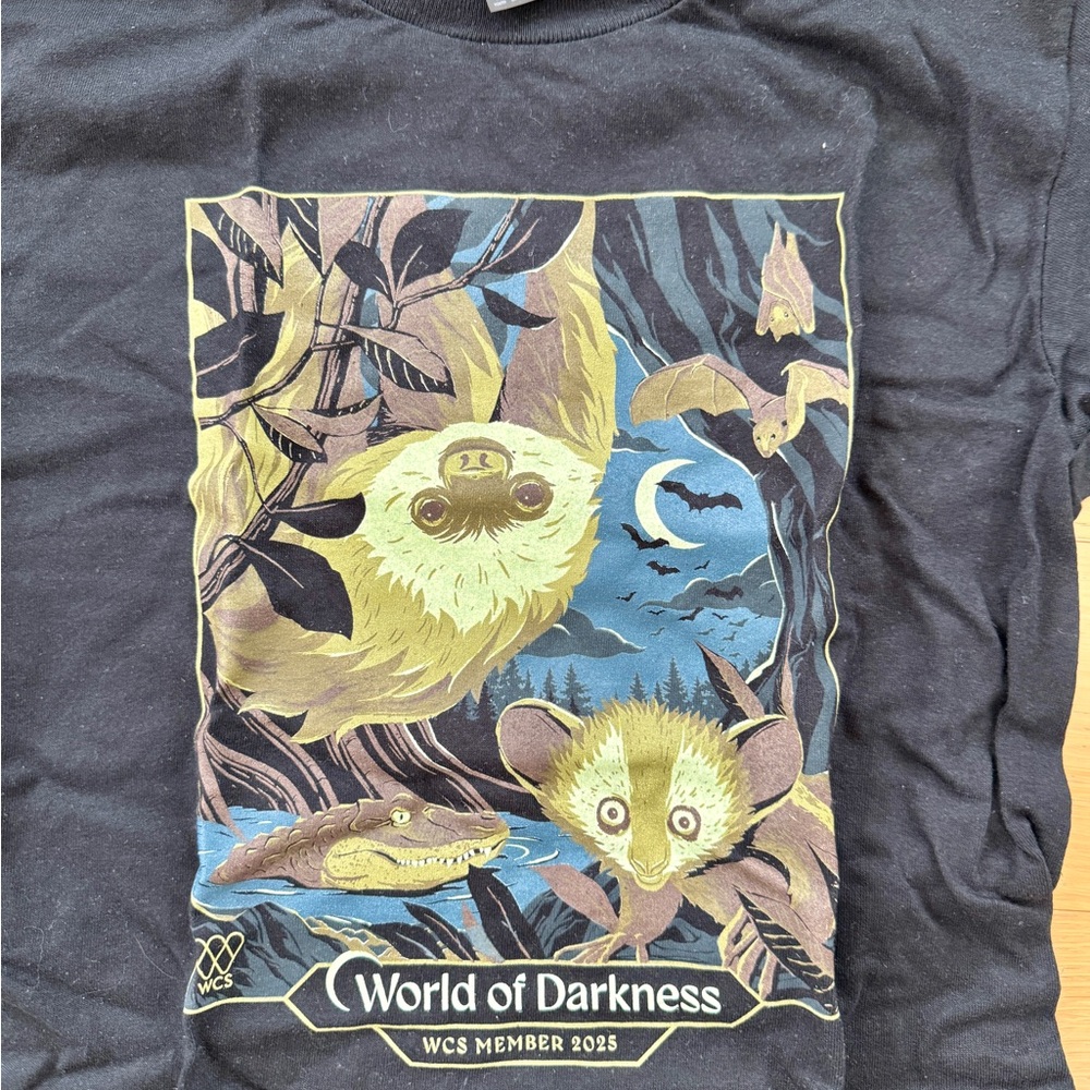Bronx Zoo World of Darkness Glow-in-the-dark Heavy Cotton Black T-Shirt - Size M - Picture 2 of 4